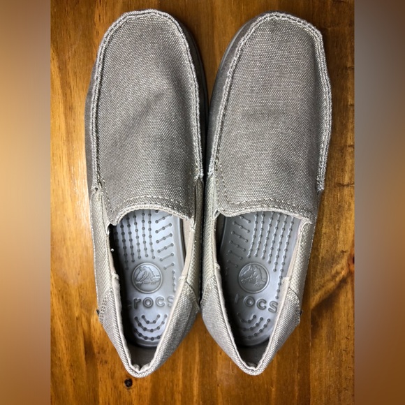 Crocs Santa Cruz Slip-On Loafer Croslite Material Dual Crocs Comfort Tan Size 5 - Picture 4 of 5